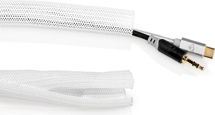 Produktbild Nedis Kabelmanagement | Hülse | 2.00 m | 1 Stück | max. Kabeldicke: 15 mm | Nylon | Weiss (Kabeldurchlass, 200 cm)