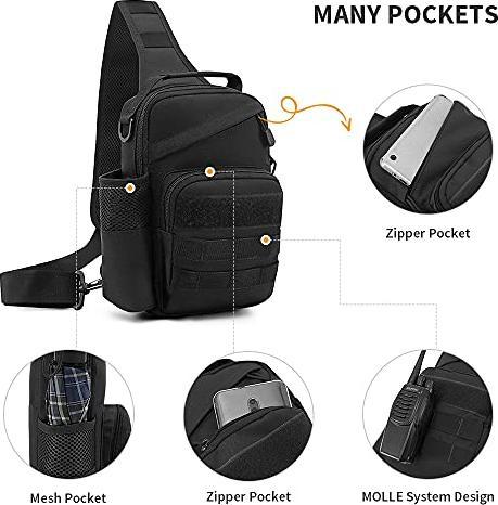 Produktbild Only-Bags.Store Tactical Chest Bag Militärische Umhängetasche Tactical Chest Sling Pack Crossbody Bag