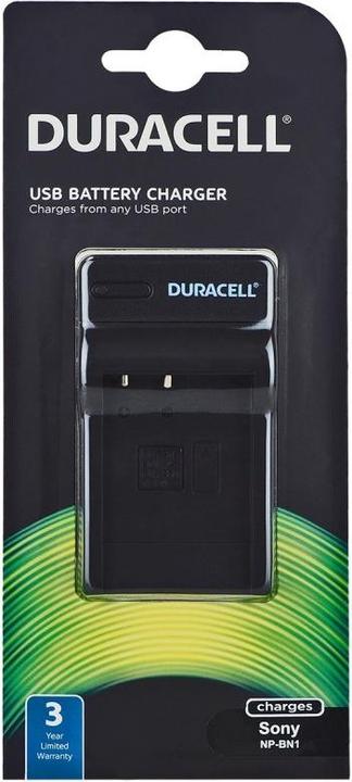 Image du produit Duracell Chargeur avec câble USB pour DR9953/NP-BN1 (Chargeur de batterie d'appareil photo)