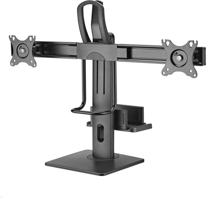 Produktbild MonLines MTS002B Tisch Monitorständer für 2 Monitore mit PC Halterung (Tisch, 27")