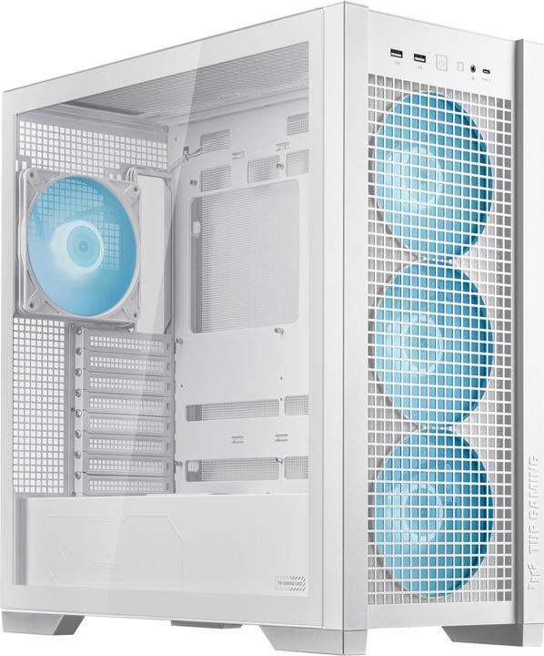 Actual product image ASUS TUF Gaming GT302 TG ARGB White (mATX, Mini-ITX, ATX)