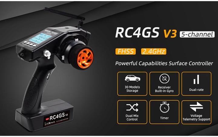 Produktbild RadioLink Fernsteuerung RC4GS V3 2.4 GHz, 5 Kanal, mit Empfänger
