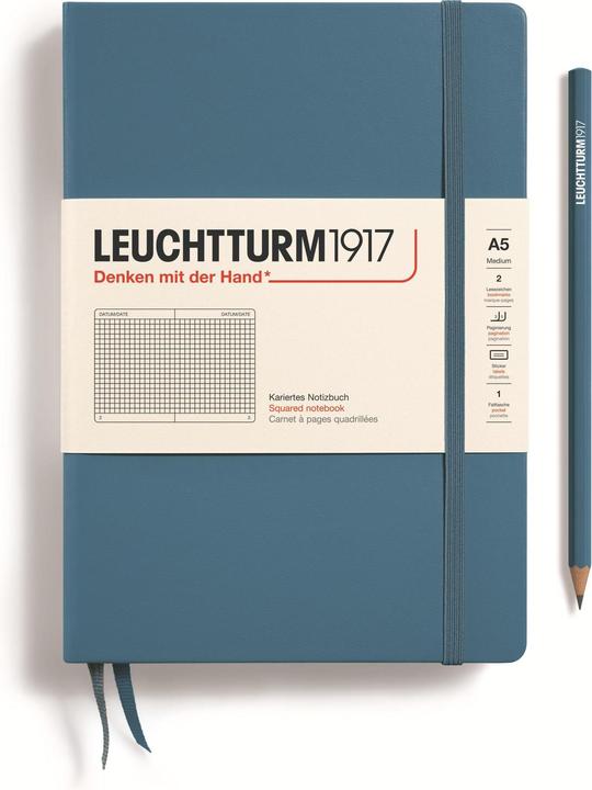 Immagine prodotto Leuchtturm1917 TAC A5 qua. Stone Blue (145 x 210 mm, Quadretti, Copertina rigida)