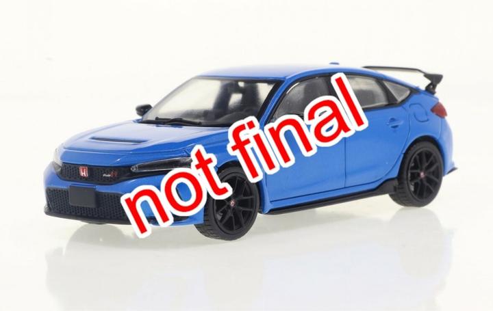 Actual product image Solido 1:43 Honda Civic Type R 2022 blue