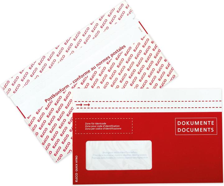 Immagine prodotto Elco Buste portadocumenti Quick Vitro carta Dokumente/Documents conformi agli standard postali (C5/6)