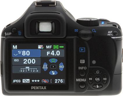 Actual product image Pentax K-x, 12 MPixel SLR, HD-Movie, Doublezoom KIT, Black