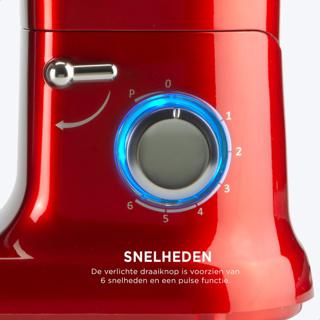 Image du produit Bourgini Classic Kitchen Chef - Keukenmachine - Rood (1250 W)