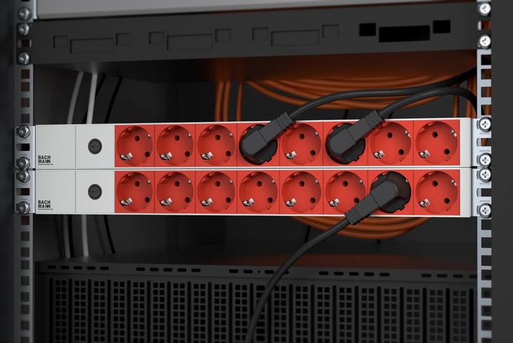 Image du produit Bachmann Bâti de prises 19" 8x contact de protection C14 mâle
