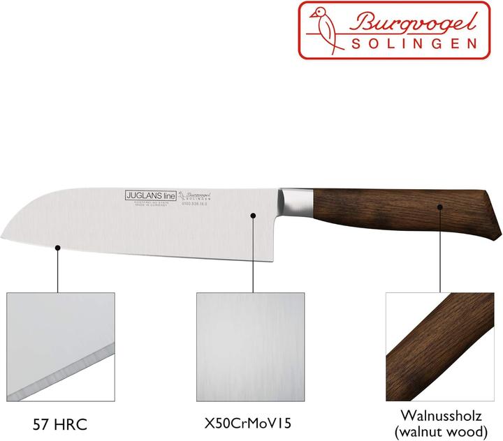 Actual product image Burgvogel Solingen Santoku knife (18 cm)