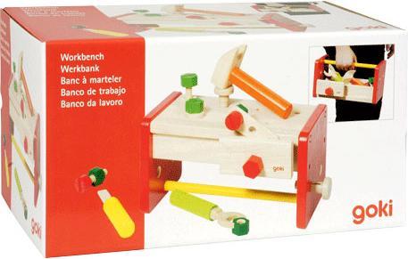Produktbild Goki Holz Werkbank und Werkzeug box 2 in 1