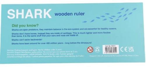 Produktbild Rex London Wooden ruler Shark