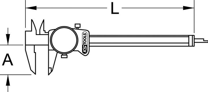 Produktbild KS Tools Uhren-Messschieber. Messgenauigkeit +/-02 300.0547 (23.60 cm)