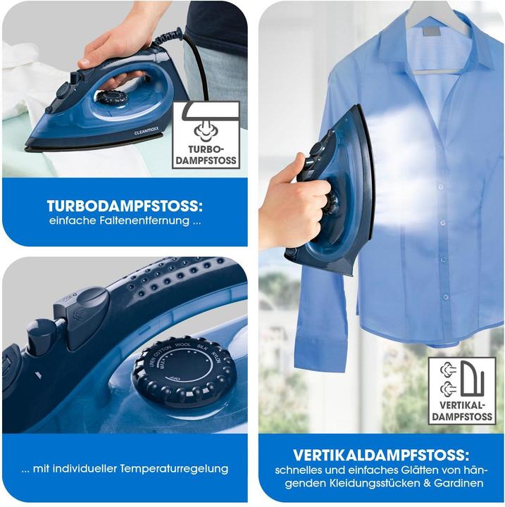Actual product image CleanMaxx Steam iron CLEAN edition (2200 W, 0.70 g/min)
