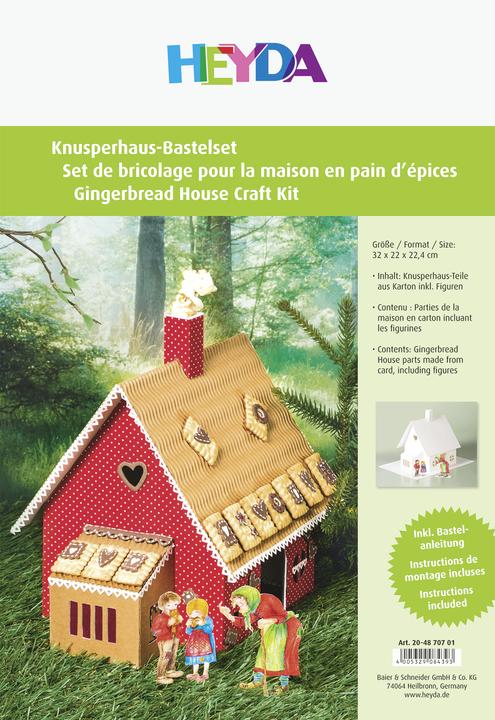 Produktbild Heyda Deko-Bastelset Knusperhaus weisser Karton, A4