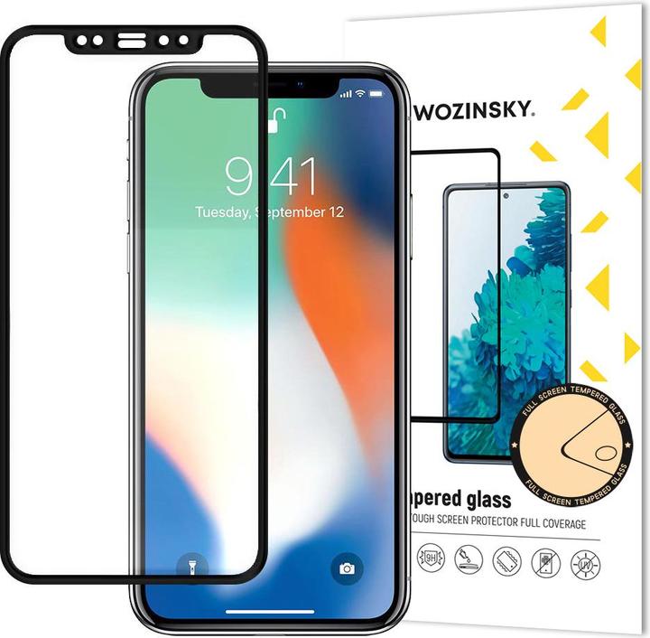 Produktbild Wozinsky Tempered Glass Full Glue Super Tough Screen Protector Full Coveraged with Frame for Case Fr (1 Stück, Apple iPhone 11 Pro Max)