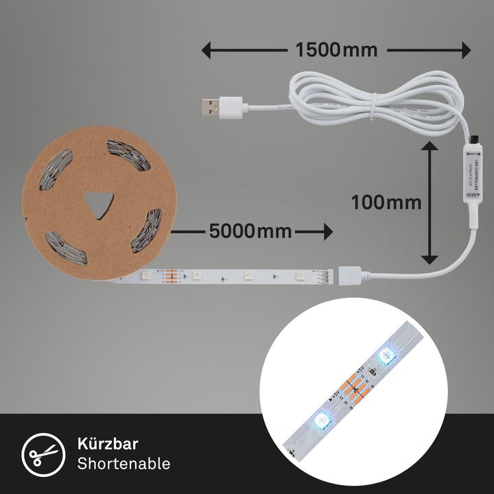 Produktbild Briloner Flexband (RGB, 500 cm, Indoor)