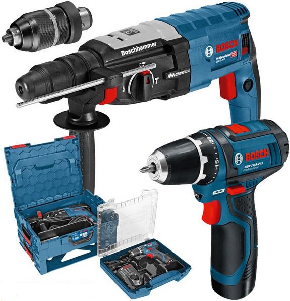 Bosch Professional Gbh 2-28 F + Gsr 10.8-2 (Rechargeable battery operated)