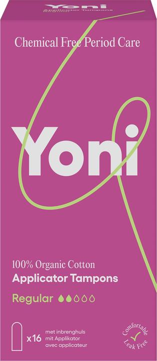 Produktbild Yoni Tampons mit Applikator - normal - 100 Bio-Baumwolle - 16 Stk (16 x, Normal)