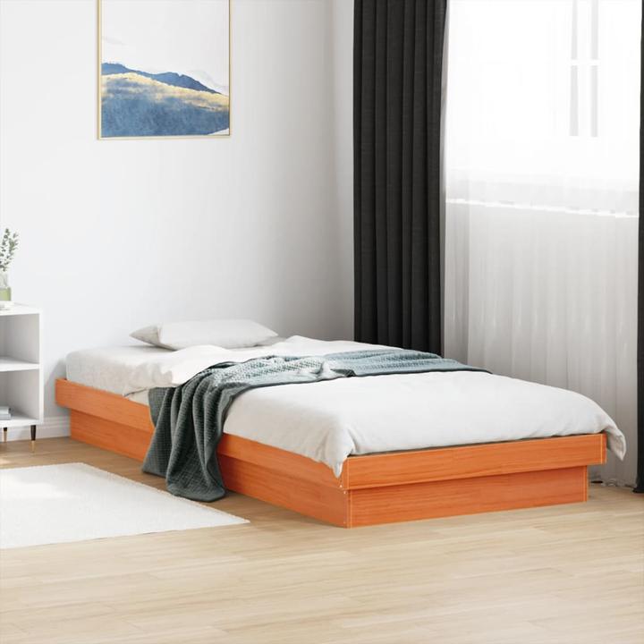 Produktbild VidaXL Bett mit LED-Beleuchtung Kiefer (90 x 190 cm)