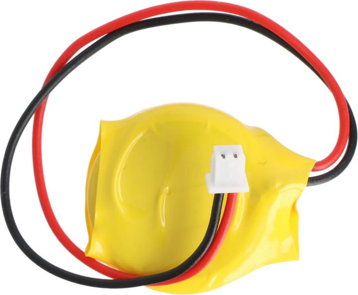 Actual product image AccuCell CMOS Batterie CR2032 3V mit Kabel und Stecker, Polung +/- beachten (1 pcs., CR2032, 220 mAh)
