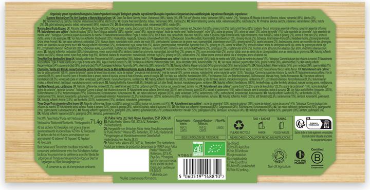 Nutritional values and ingredients Pukka Bamboo box (54 g)
