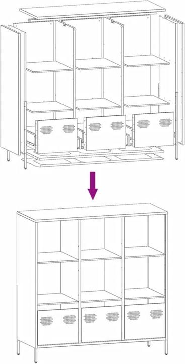 Actual product image VidaXL Highboard (101.5 x 39 x 103.5 cm)