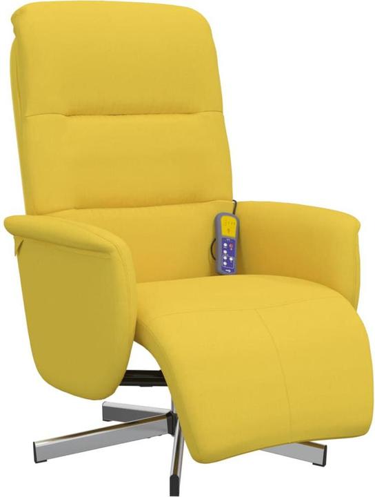Produktbild VidaXL Massagesessel mit Fussteil Hellgelb Stoff,Farbe