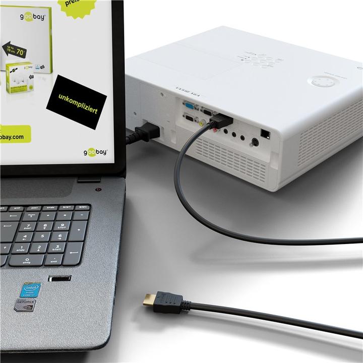 Actual product image Goobay HDMI High Speed w. Ethernet (7.50 m, HDMI)