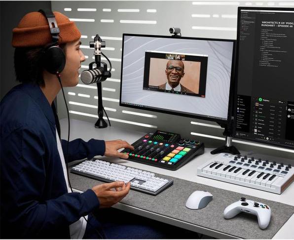 Produktbild RØDE Rodecaster Pro II mit RodeCover 2 mit Tuch (Studio- und Livemixer)