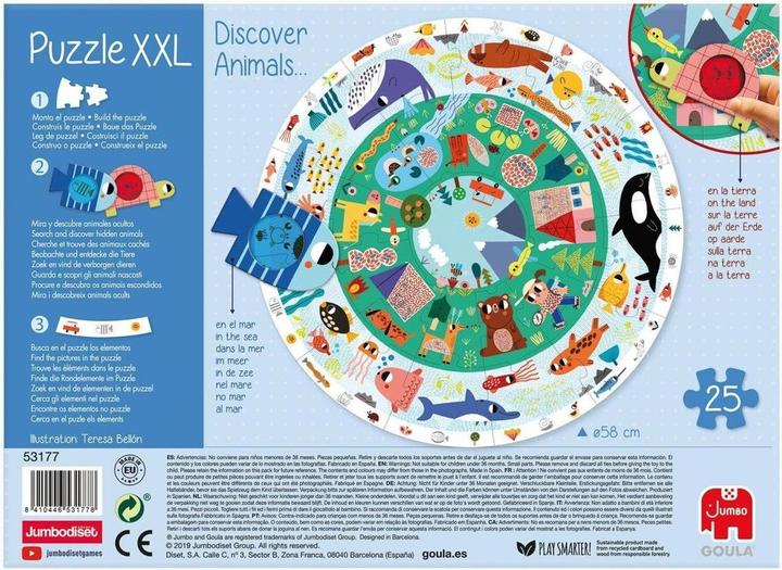 Image du produit Jumbo Puzzle Goula XXL Découvrir les animaux (25 pièces)