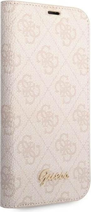 Produktbild Guess GUBKP14SHG4SHP iPhone 14 6,1" różowy/pink book 4G Vintage Gold Logo (Apple iPhone 14)