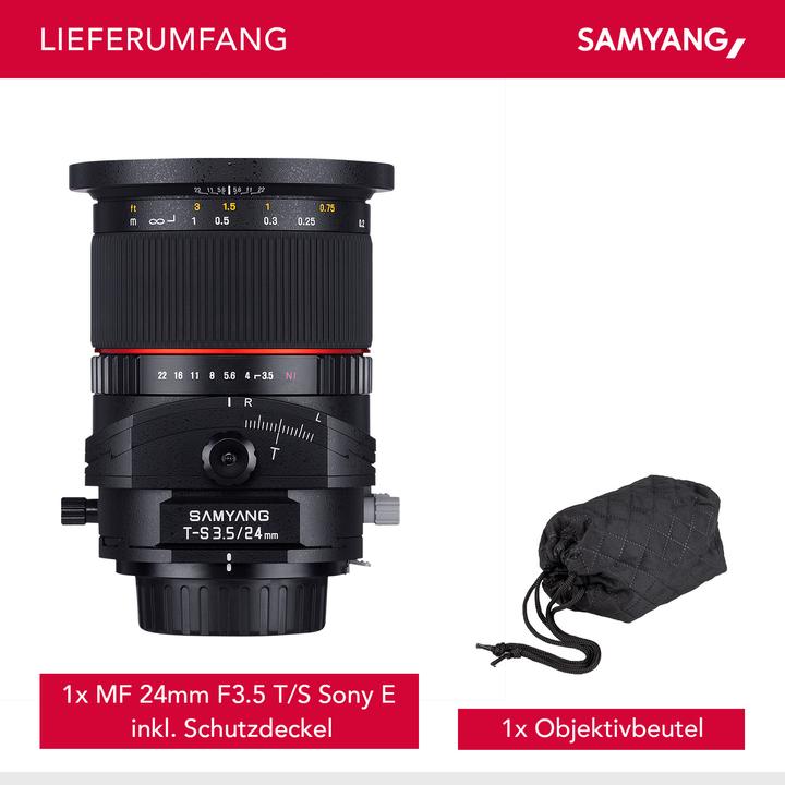Image du produit Samyang 24mm f/3.5 ED AS UMC Tilt/Shift, Sony E (Sony E, Plein format)