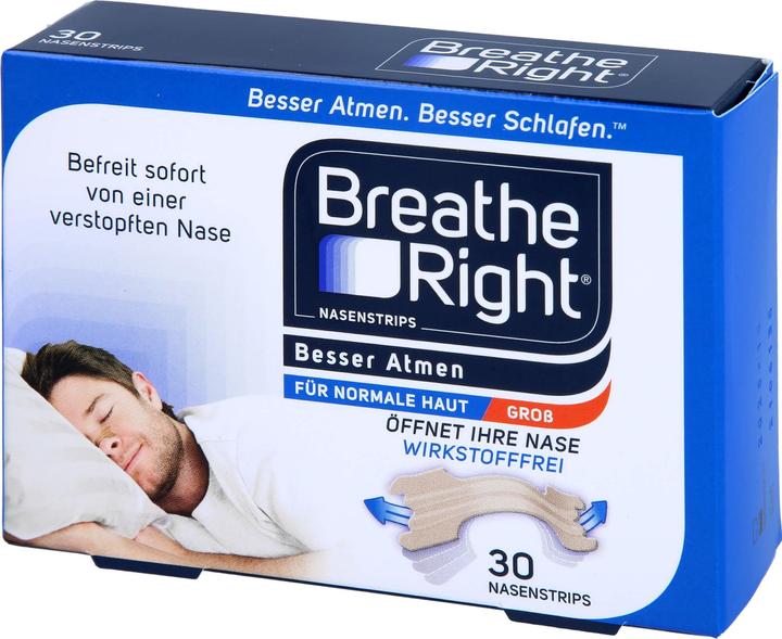 Produktbild Breathe Right Besser Atmen Nasenpflaster beige gro, 30 St. Pflaster (30 x)