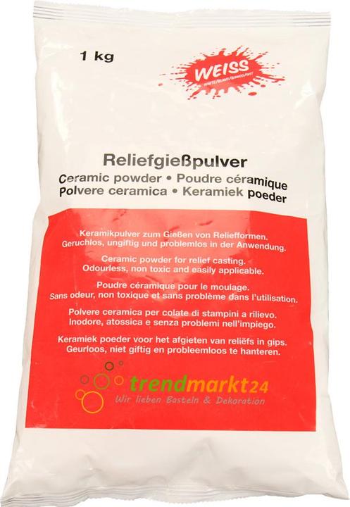 Produktbild trendmarkt24 Giessmasse 1kg weiss Reliefgiessmasse Reliefgiesspulver