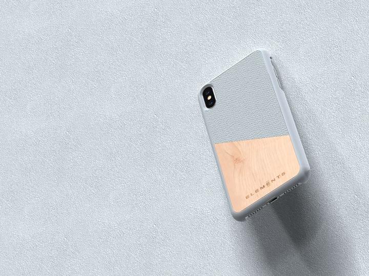 Produktbild Nordic Elements Original Helium - Iphone Xs Max Case with Real Maple Wood (Light Gray) (Apple iPhone XS Max)