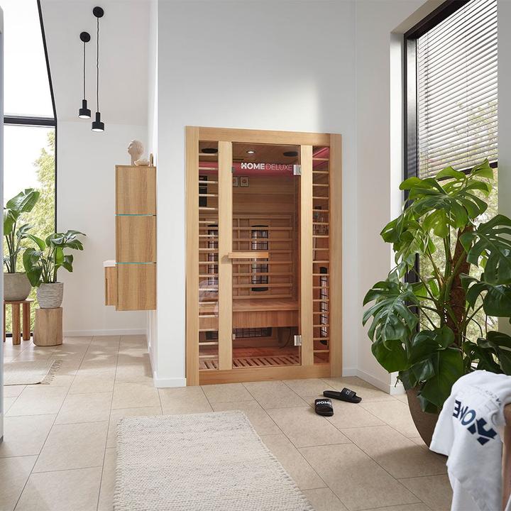 Produktbild Home Deluxe Infrarotkabine IKENNA DELUXE M - 5 Hochleistungs-Vollspektrumstrahler - 120x105cm für 2 Personen