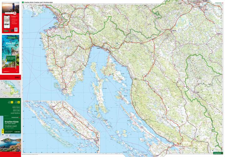 Produktbild Kroatien Küste, Strassen- und Freizeitkarte 1:200.000, freytag & berndt