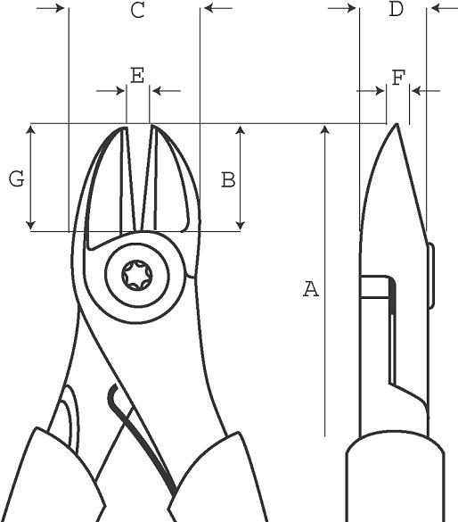Actual product image Bahco ERGO diagonal cutters with self-opening two-component handle, phosphatised, 140 mm, industrial (140 mm)