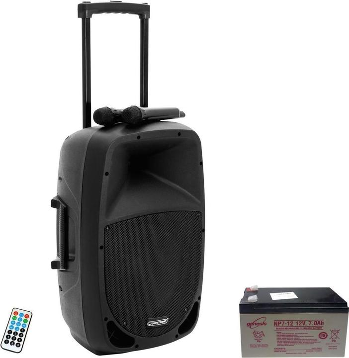 Produktbild Omnitronic MES 15BT2 Mobiler PA Lautsprecher 38 cm 15 Zoll netzbetrieben, akkubetrieben 1 St.