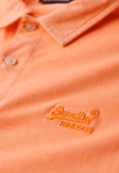 Immagine prodotto Superdry Essential Jersey-Polohemd mit neonfarbenem Logo (L)