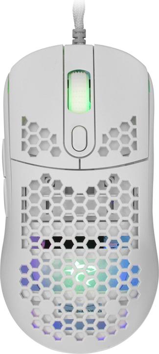 Actual product image White Shark Extremely light gaming mouse Galahad White, 72g (Cable)