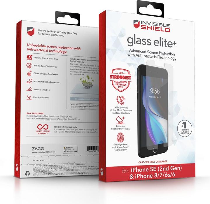 Produktbild Zagg InvisibleShield Glass Elite+ Apple (e) (1 Stück, Apple iPhone 6)