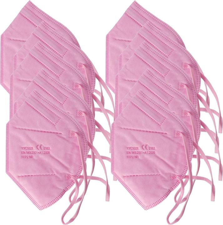 Actual product image AccuCell 10 pieces FFP2 mask pink 5-layer, certified according to DIN (FFP2, 10 x)