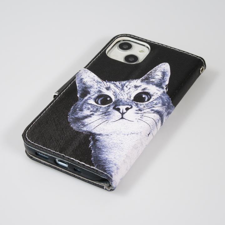 Image du produit PhoneLook Fourre Premium Wallet flip fermeture magnétique et porte-carte Cat Looking at you (Apple iPhone 13)