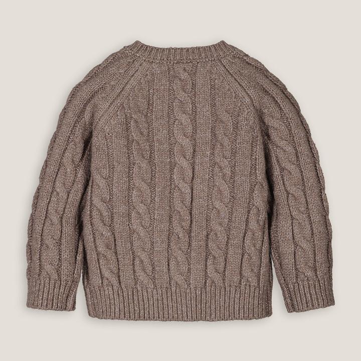 Produktbild La Redoute Collections Rundhalspullover mit Zopfmuster (80)