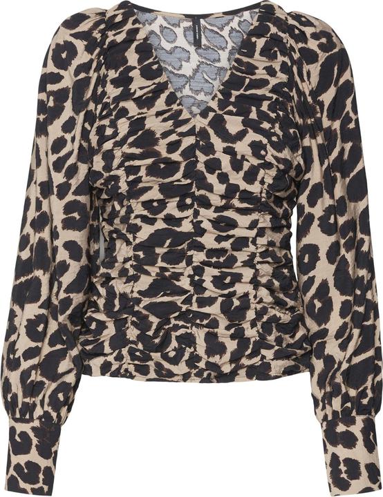 Vero Moda Vmiris L/S Vneck Gathering Top Wvn Pop1 Top