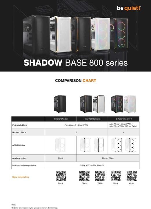 Immagine prodotto be quiet! Shadow Base 800 FX (Mini-ITX, mATX, ATX, E-ATX)