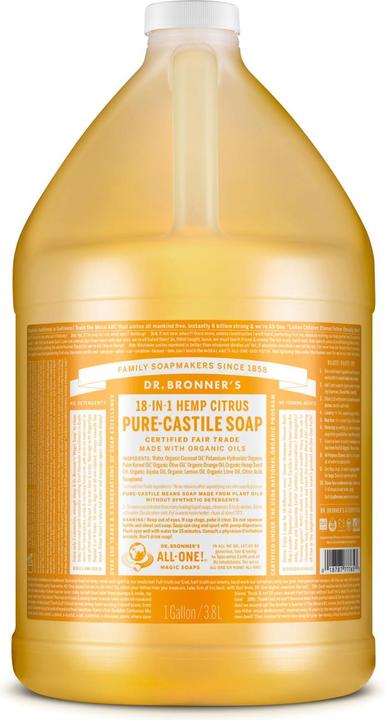 Produktbild Dr. Bronner's 18-in-1 Zitrus-Orange (Flüssigseife, 3800 ml)