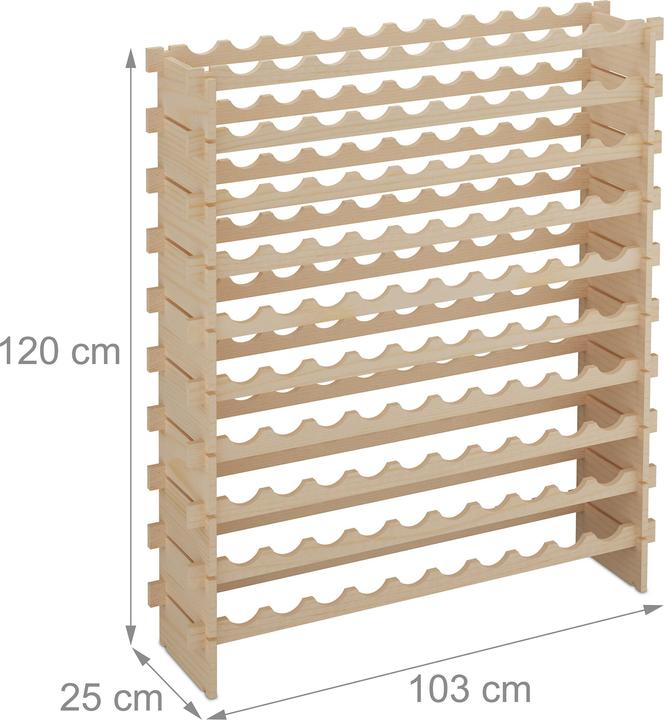 Actual product image Relaxdays Weinregal (103 x 25 x 120 cm, 100 Fl.)