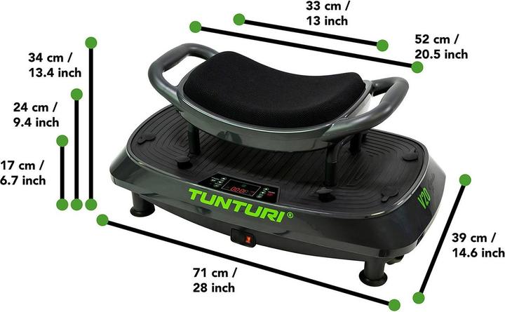 Actual product image Tunturi Cardio Fit Vibrationsplatte V20
